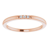 14K Rose .03 CTW Natural Diamond Anniversary Band